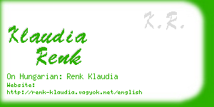 klaudia renk business card